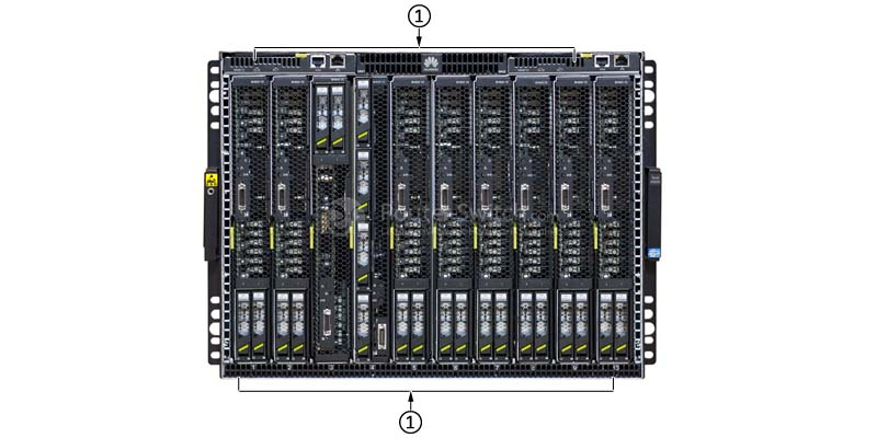  the back panel of Huawei E6000 Blade Server Chassis